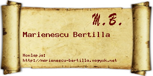 Marienescu Bertilla névjegykártya