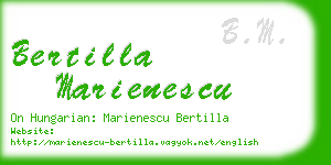 bertilla marienescu business card